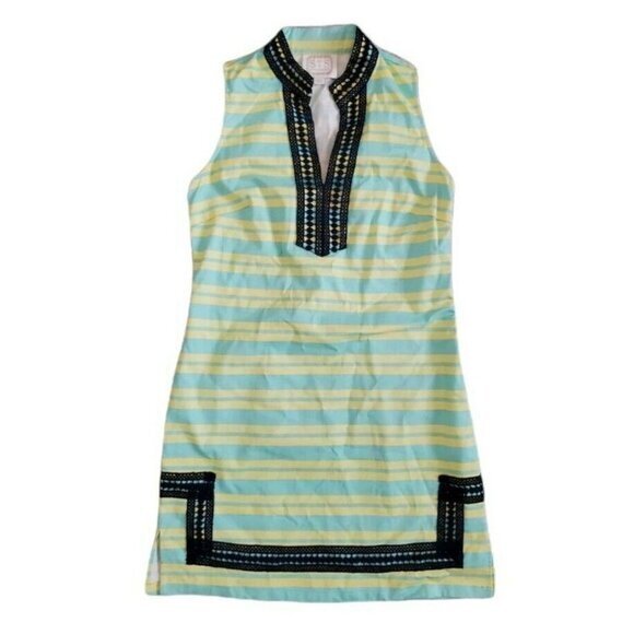 Sail to Sable Striped Womens XS Tunic Sleeveless V Neck‎ Dress STS - Picture 1 of 5